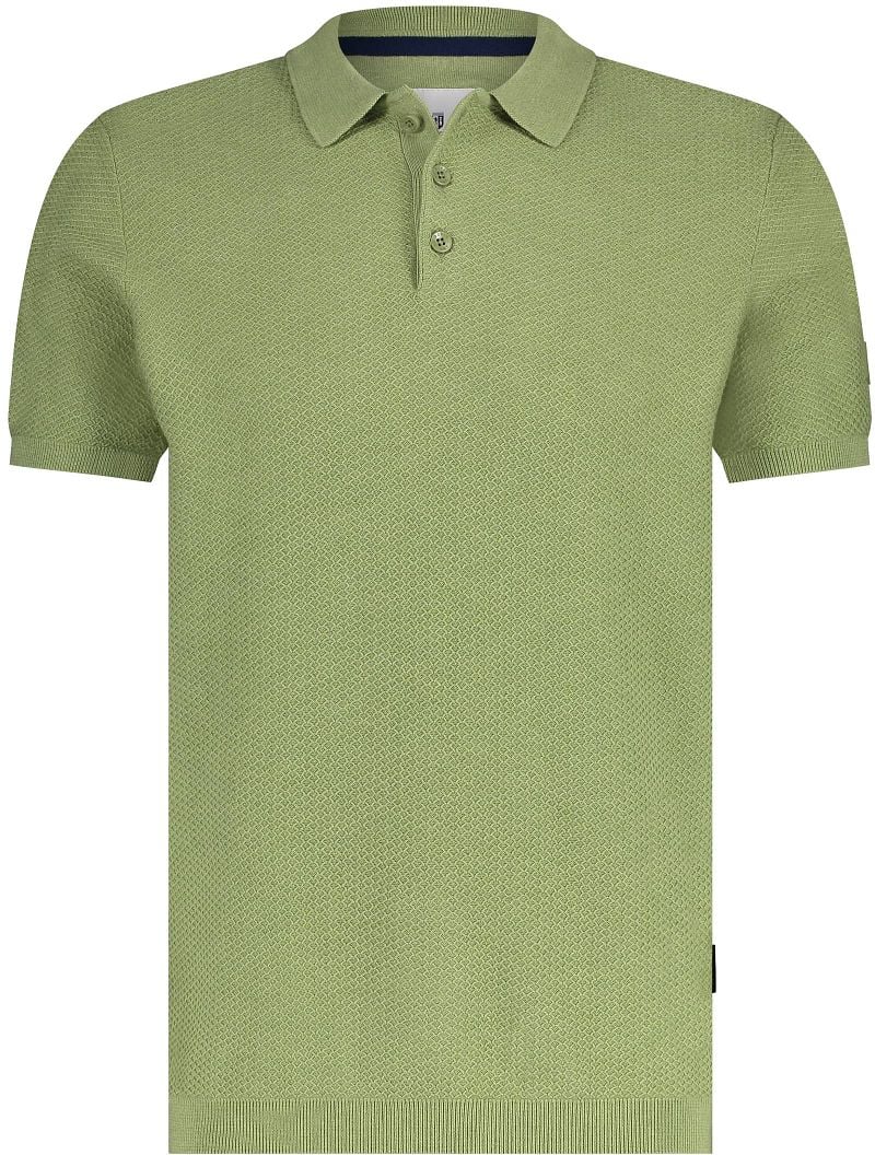 State of Art Knitted Poloshirt Groen