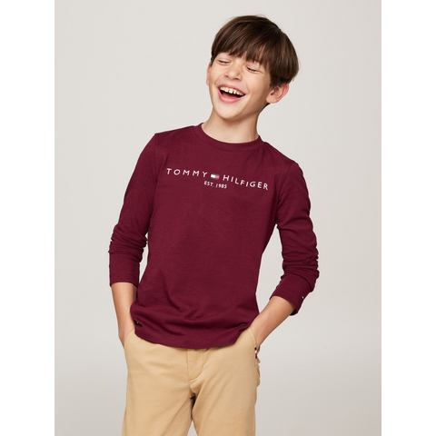 Tommy Hilfiger Shirt met lange mouwen ESSENTIAL TEE L/S met een logo-opschrift