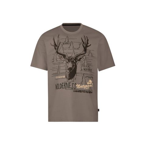 Trigema T-shirt  T-shirt met groot herten print (1-delig)