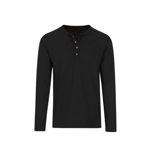 Trigema Longsleeve TRIGEMA shirt met lange mouwen en knoopsluiting (1-delig)