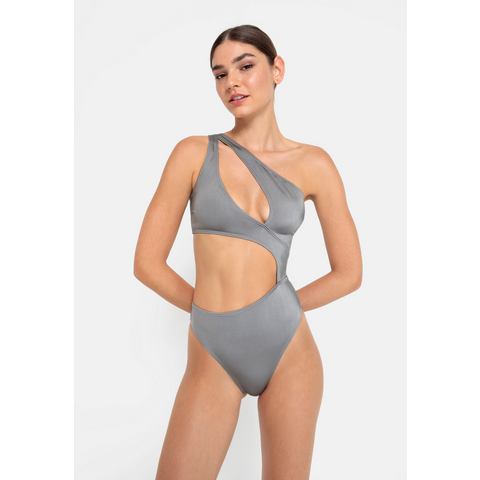 LSCN by LASCANA Monokini Nele met glanzende coating