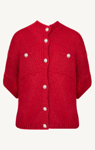 Jurkjes Knopen Cardigan Deau Rood