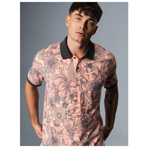 Trigema Poloshirt  poloshirt met trendy all-over print (1-delig)