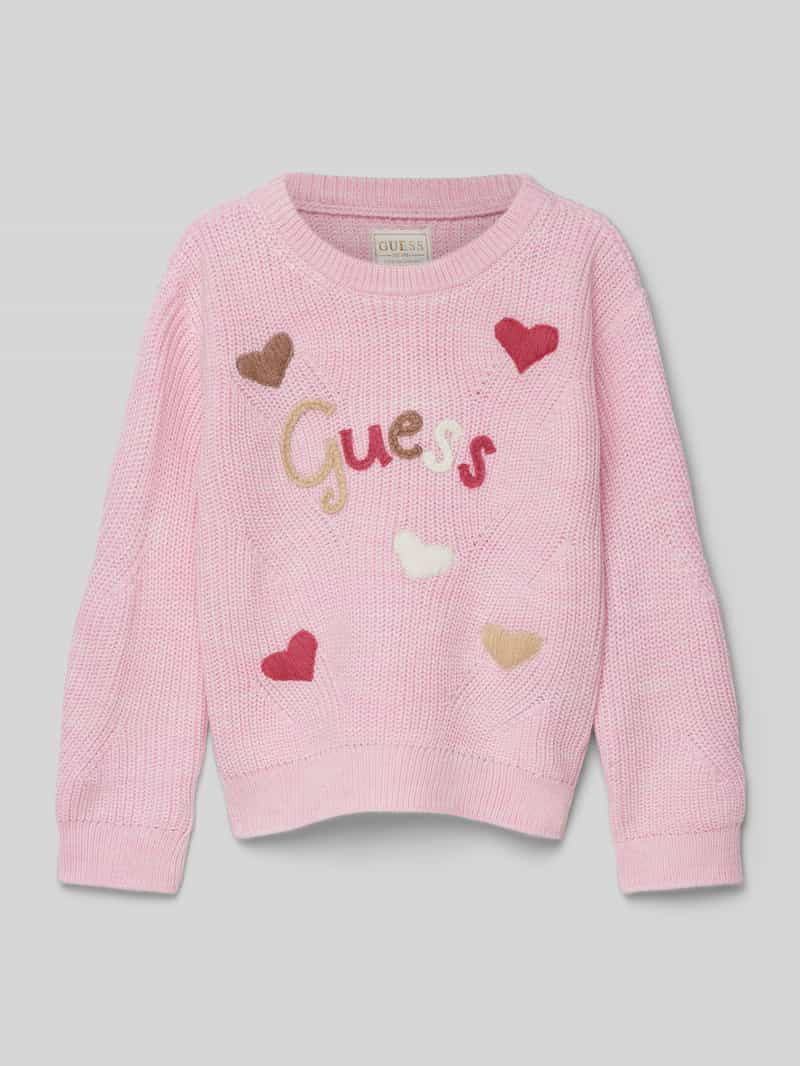 Guess Gebreide pullover met labelstitching