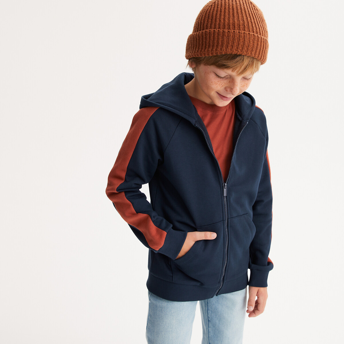 LA REDOUTE COLLECTIONS Zip-up hoodie in molton