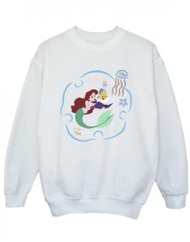 Disney Boys De kleine zeemeermin die een boek leest Sweatshirt