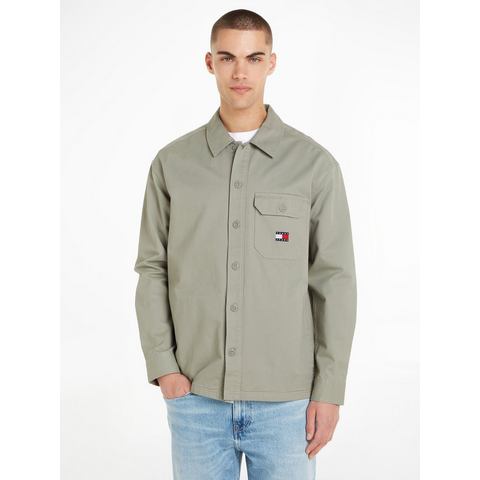 TOMMY JEANS Overhemd met lange mouwen TJM ESSENTIAL SOLID OVERSHIRT