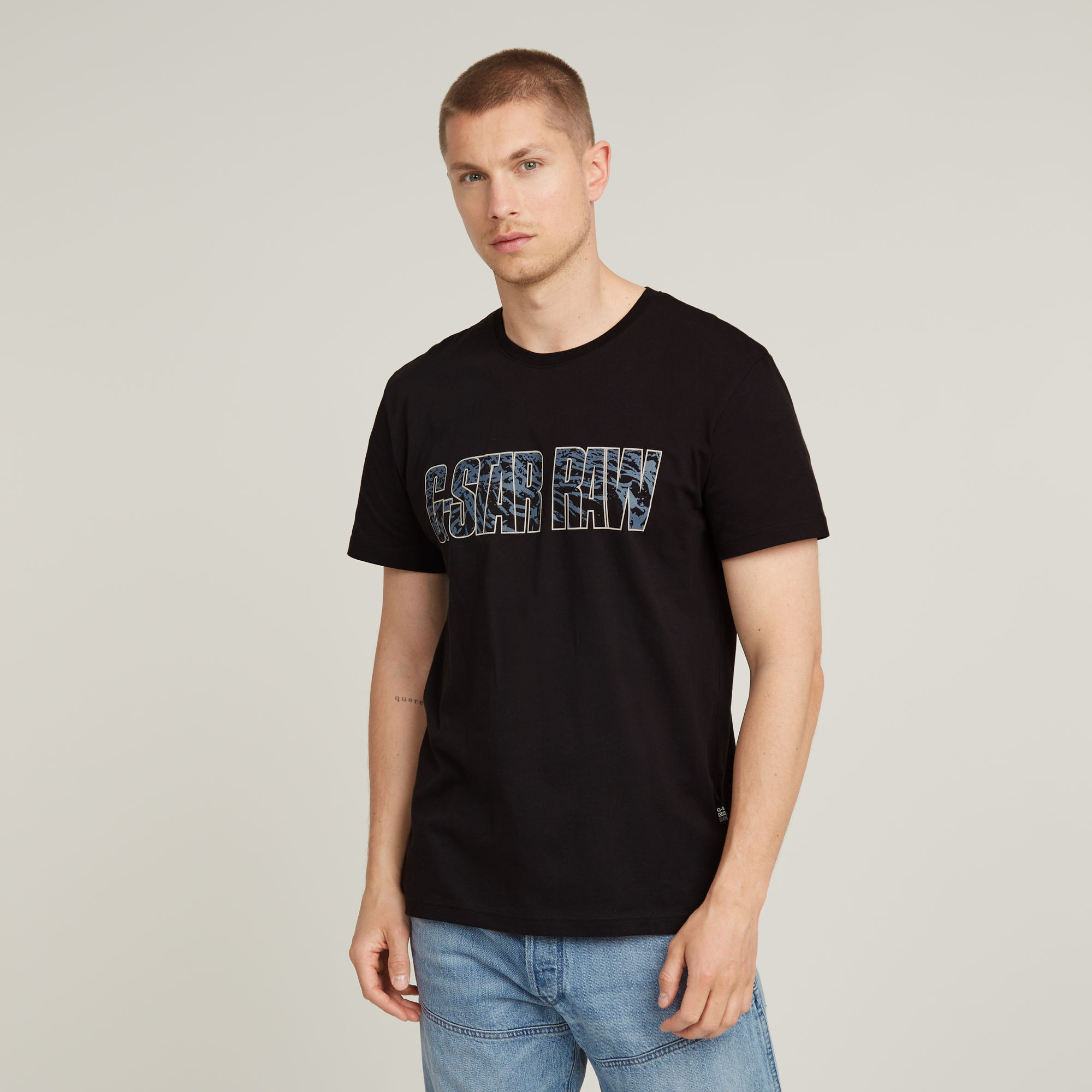 G-Star RAW Chain Logo T-Shirt - Zwart - Heren