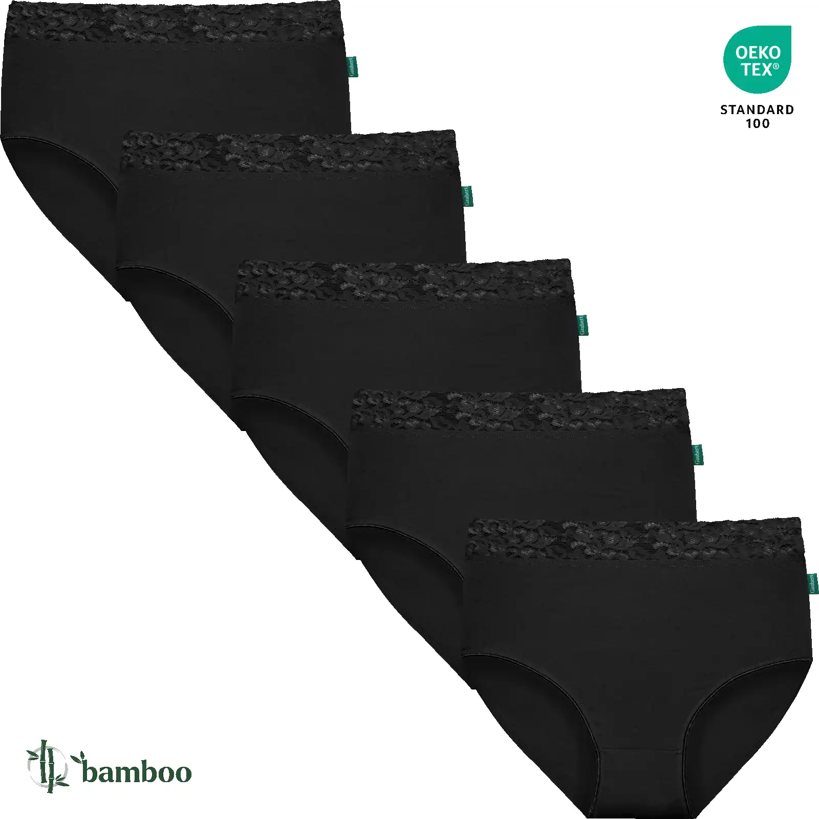 Gaubert 5-pak kanten bamboe taille slips