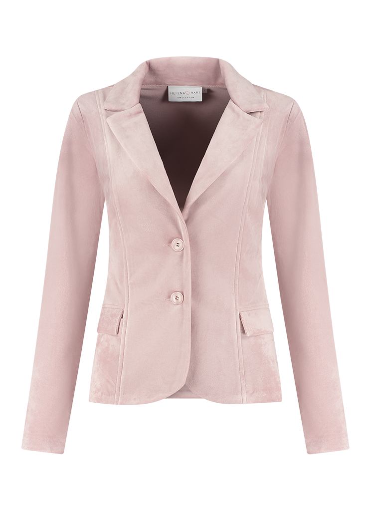 Helena Hart Female Jassen 7446uni Blazer Velour Corto