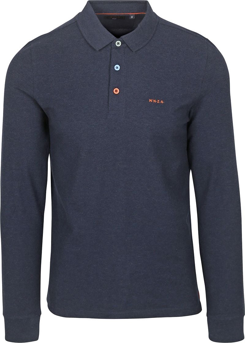 New zealand auckland NZA Longsleeve Polo Isaac Piqué Navy