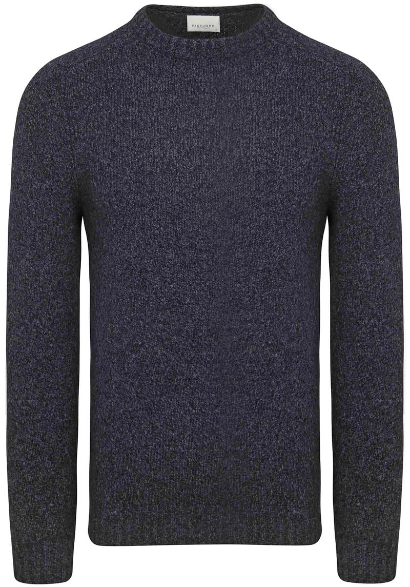 Profuomo Pullover Boiled Wool Navy