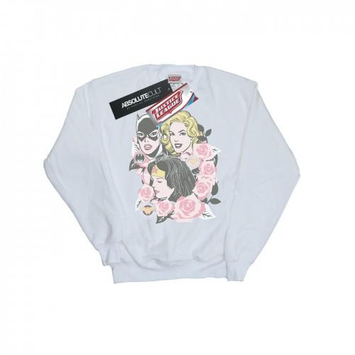 DC Comics Super Powers herensweatshirt met bloemenframe