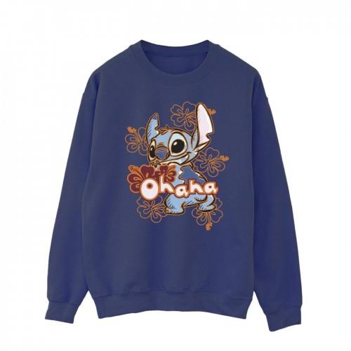 Disney heren Lilo en Stitch Ohana oranje hibiscus sweatshirt