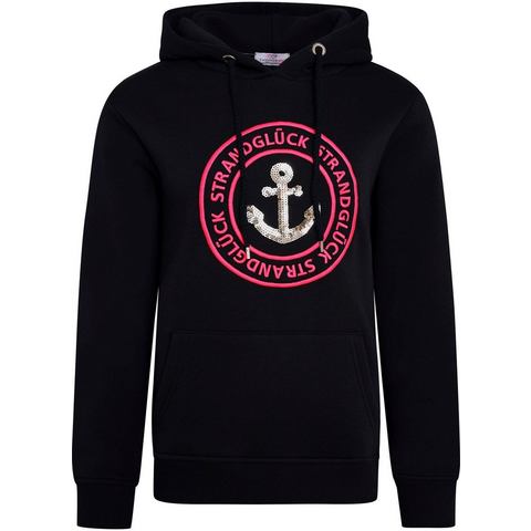 Zwillingsherz Hoodie met gevlochten koord en borduurwerk