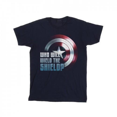 Marvel Girls The Falcon en de Winter Soldier hanteren het katoenen T-shirt met schild