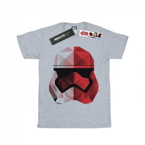 Star Wars Girls The Last Jedi Stormtrooper Rode kubistische helm katoenen T-shirt