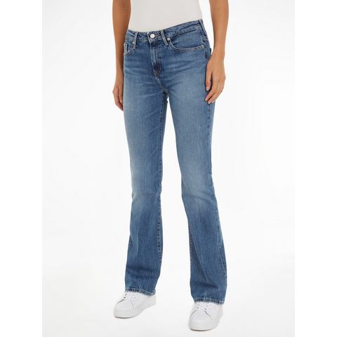 Tommy Hilfiger Bootcut jeans BOOTCUT RW BEA met leren badge