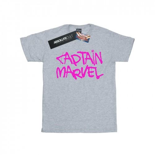 Marvel Girls Captain  Spray-tekst katoenen T-shirt