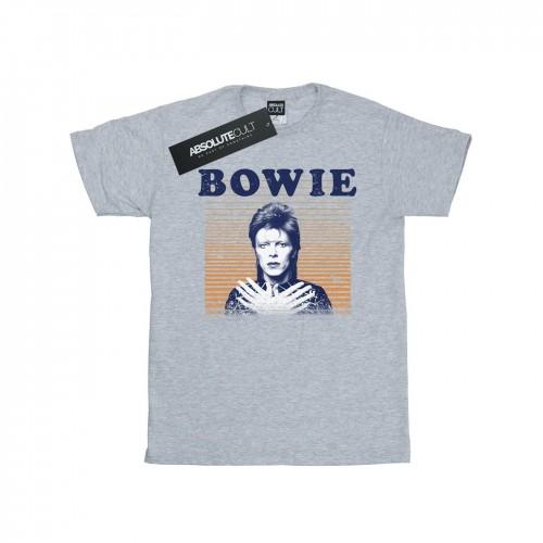 David Bowie katoenen T-shirt met oranje strepen voor meisjes