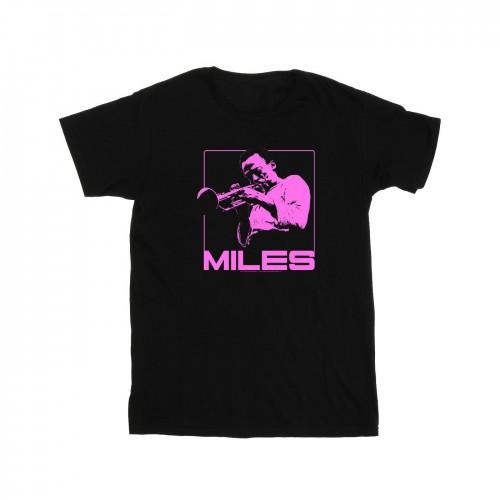 Pertemba FR - Apparel Miles Davis meisjes roze vierkant katoenen T-shirt