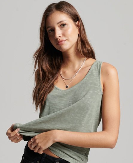 Superdry Vrouwen Jersey Studios Tanktop Groen