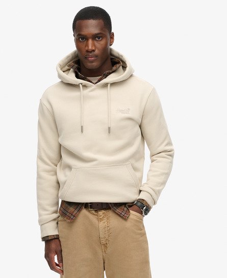 Superdry Mannen Essential Logo Hoodie Beige