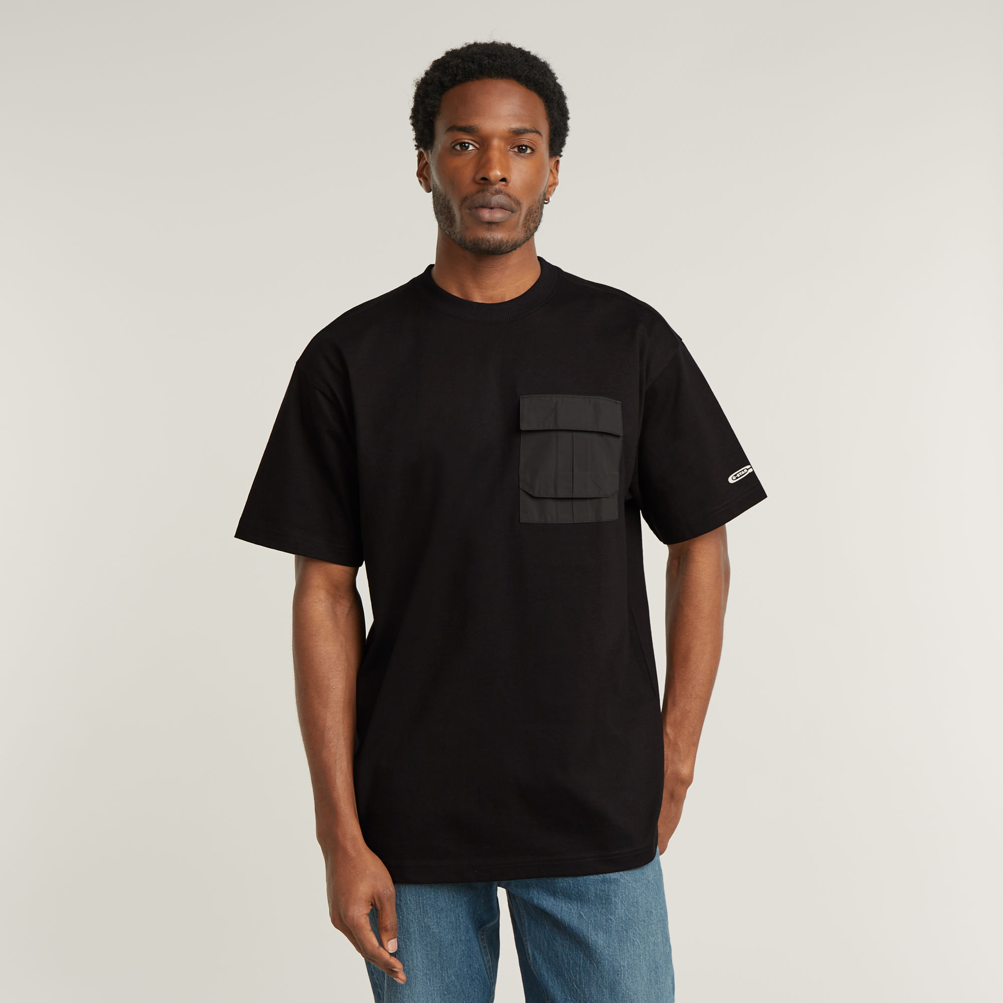 G-Star RAW Woven Mix Pocket Loose T-Shirt - Zwart - Heren