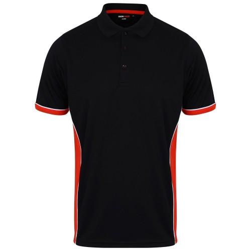 Finden & Hales Heren poloshirt met contrastpaneel