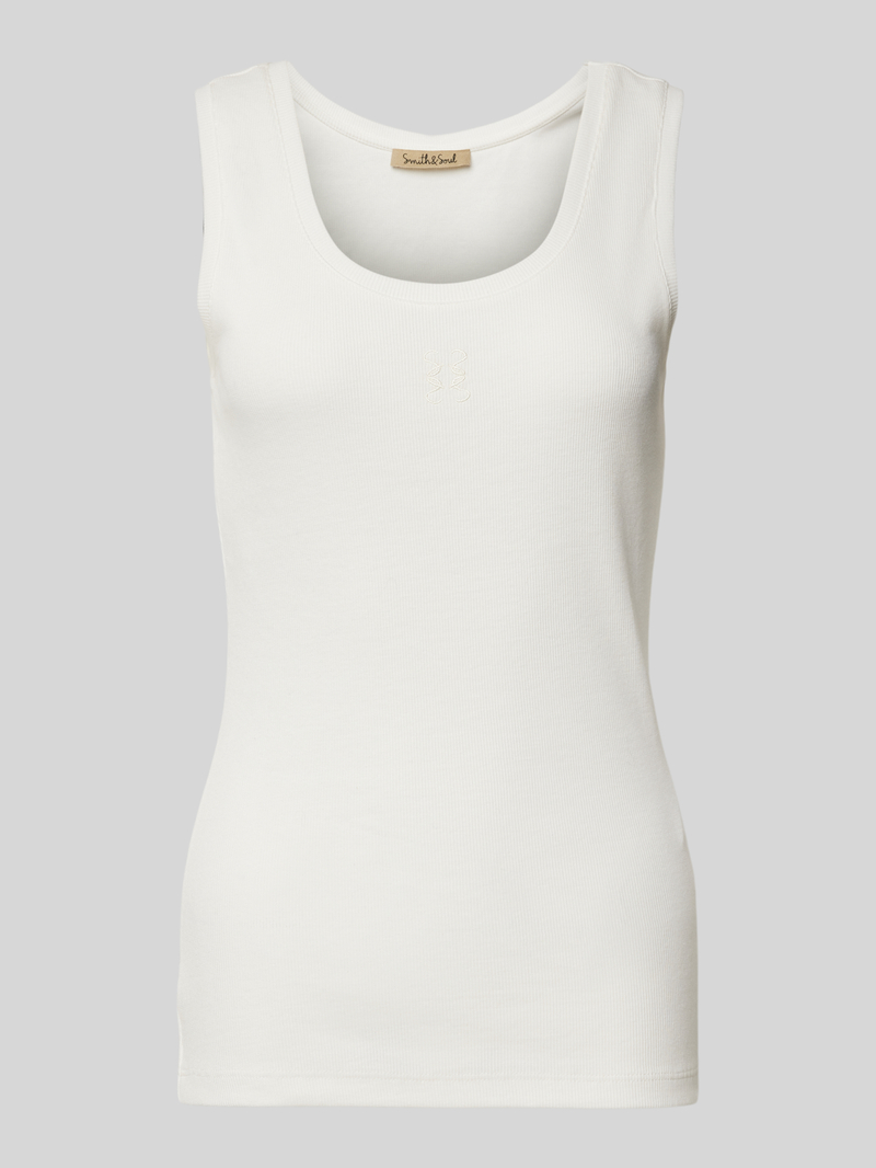 Smith and Soul Tanktop met fijnrib, model 'Anagram'