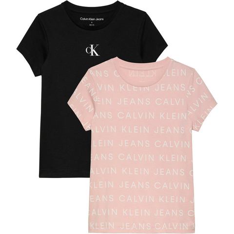 Calvin Klein T-shirt 2 Pack Logo Aop Slim Ss T-Shirt