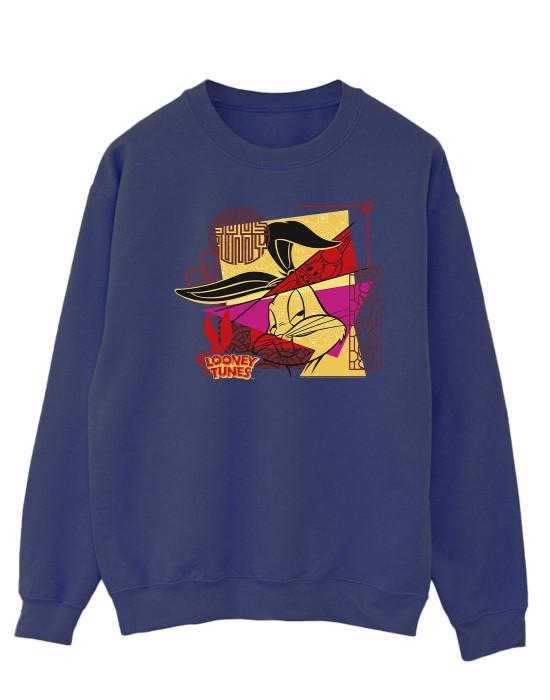 Looney Tunes Heren Bugs Rabbit Nieuwjaar katoenen sweatshirt