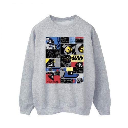 Star Wars Mens Droid Montage Sweatshirt