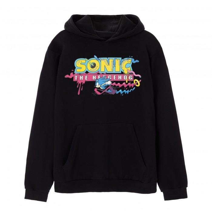 Sonic The Hedgehog Heren psychedelische logo-hoodie