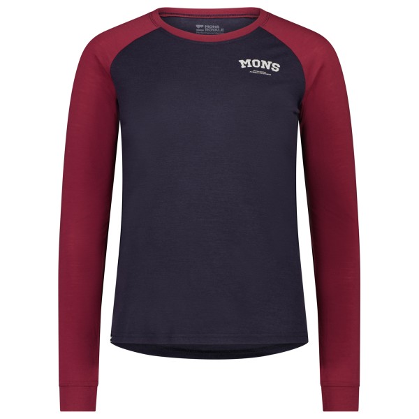 Mons Royale  Women's Icon Merino Air-Con Raglan - Merinoshirt, blauw