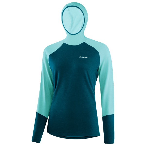 Löffler  Women's Hoody Transtex Merino - Merinoshirt, blauw