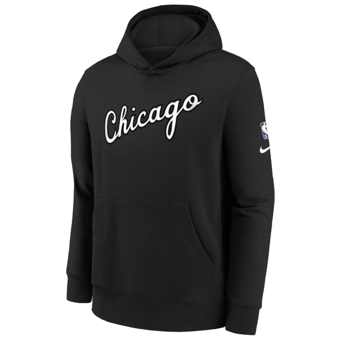 Nike NBA Chicago Bulls Fleece Hoodie, voor Jongen zwart Sweatshirt