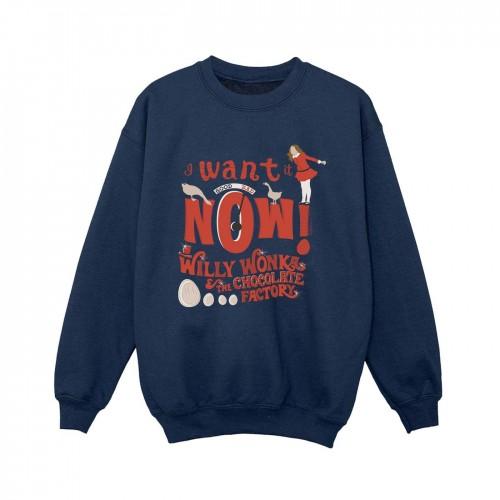 Pertemba FR - Apparel Willy Wonka Boys Verruca Salt Ik wil het nu Sweatshirt