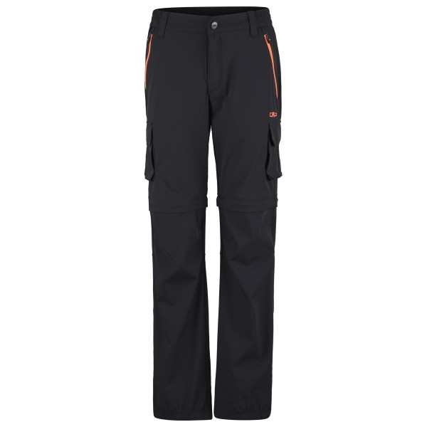 CMP  Boy's Zip Off Pant 4-Way Stretch - Trekkingbroek, zwart