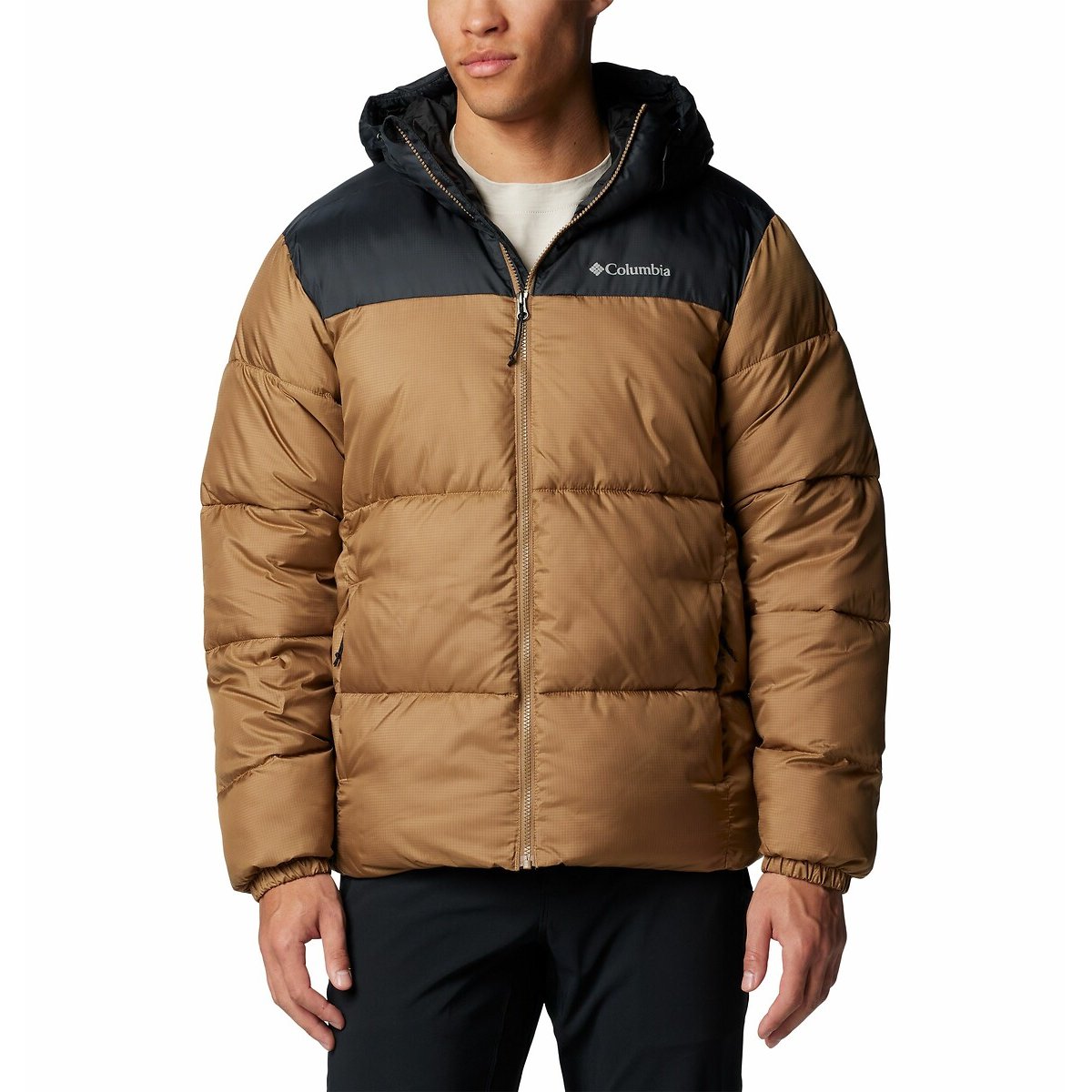 Columbia Puffect Hooded Jacket, Brown