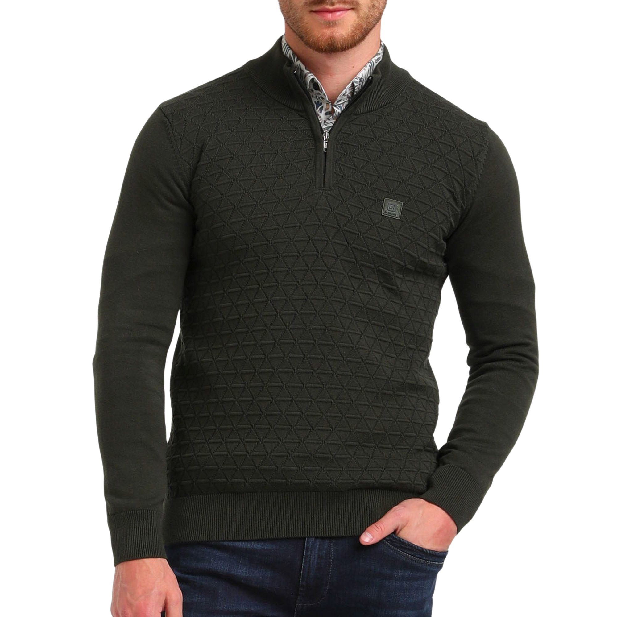 Gabbiano Knitwear Halfzipweater Heren