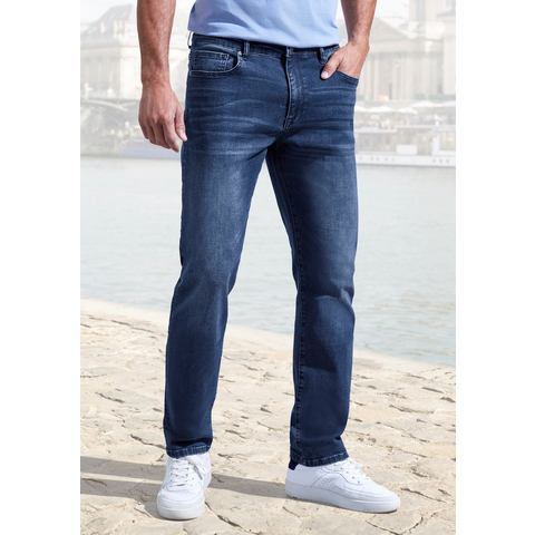 John Devin 5-pocket jeans Straight-fit Jeans in elastische denimkwaliteit