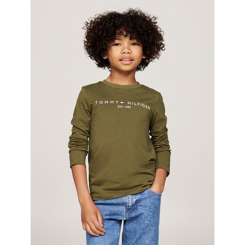 Tommy Hilfiger Shirt met lange mouwen U ESSENTIAL TEE L/S Kinderen tot 16 jaar met logo-opdruk