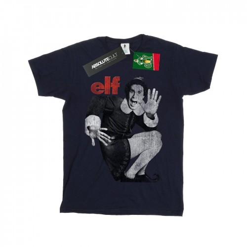 Elf Boys Mono Distressed Poster T-shirt