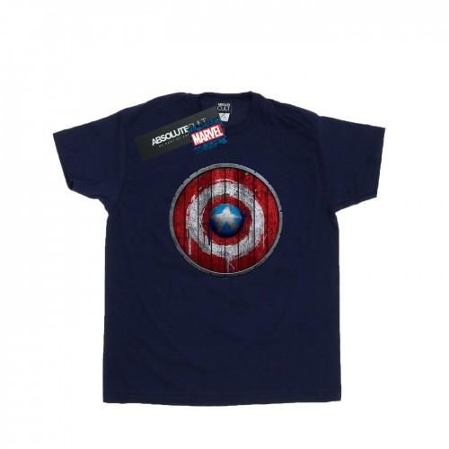 Marvel Girls Captain America houten schild katoenen T-shirt