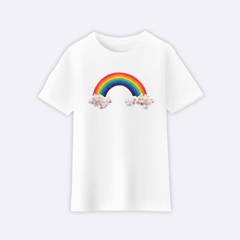 Le Roi du Tshirt Tshirt Enfant CANDY RAINBAW