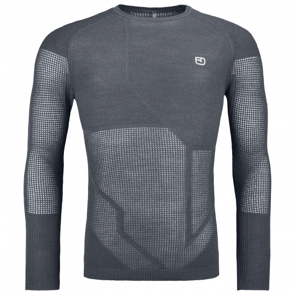 Ortovox  Merino Thermovent L/S - Merinolongsleeve, grijs/blauw