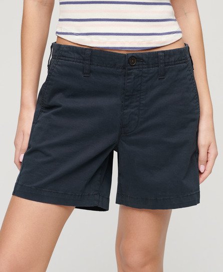 Superdry Vrouwen Klassieke Chinoshort Blauw