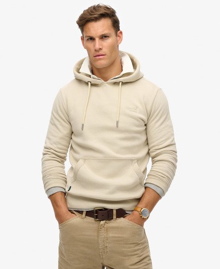 Superdry Mannen Essential Logo Hoodie Beige