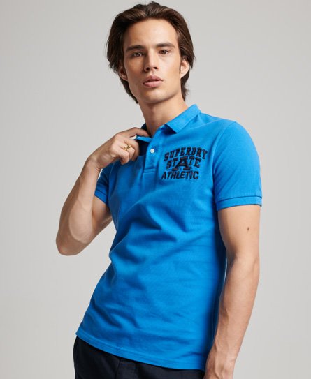 Superdry Mannen Superstate Poloshirt Lichtblauw